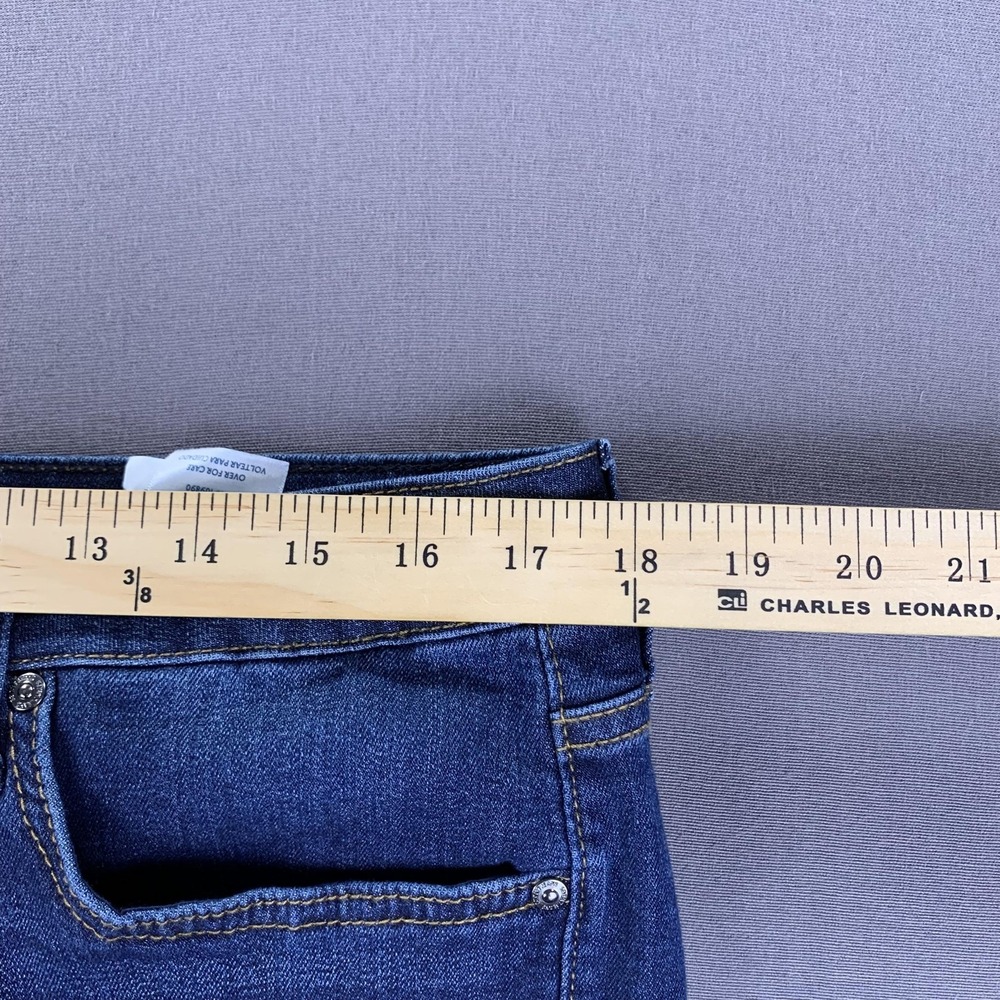 Seven7 Shorts Women 12 (36) Dark Wash Blue Weekend Short Denim Jean Stretch Jort - Picture 10 of 15